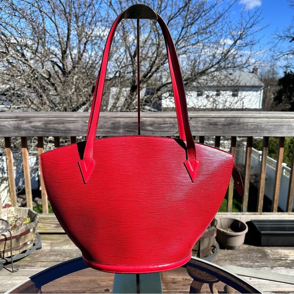 🔥🔥Louis Vuitton Red Epi Leather St.Jacques GM Tote - Picture 6 of 15